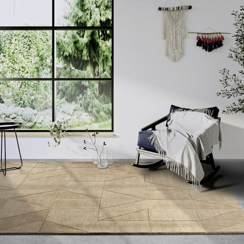 Tapis Chambre 80 X 150 Cm, Laine Tissée à La Main, Motif Géométrique, Beige, Structure Chaleureuse