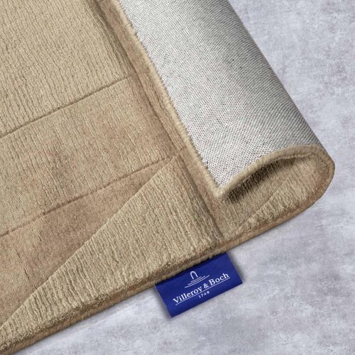 Tapis Chambre 80 X 150 Cm, Laine Tissée à La Main, Motif Géométrique, Beige, Structure Chaleureuse