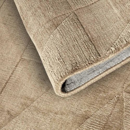 Tapis Chambre 120 X 170 Cm, Beige, Marron, Laine Tissée à Main, Motif Géométrique, Ursule