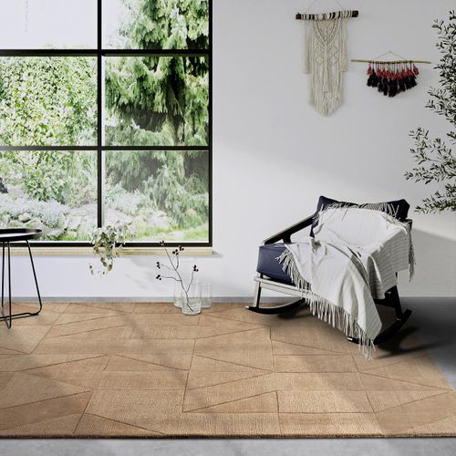 Tapis Chambre 80 X 150 Cm, Beige, Laine Tissée à La Main, Motif Traditionnel, Ursule
