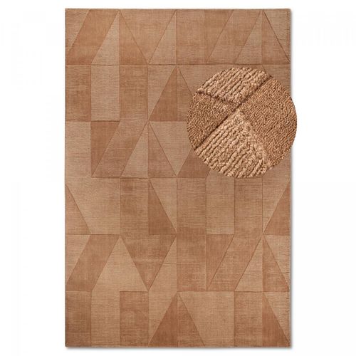 Tapis Salon 120x170cm Laine Marron Ursule
