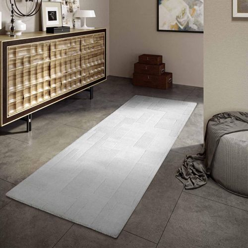 Tapis Salon 80x250cm Laine Crème Wilhelmine