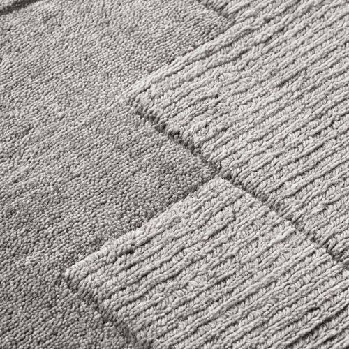 Tapis Salon 160 X 230 Cm, Gris, Beige, Laine Noble Tissée à Main, Design Authentique