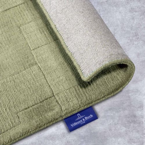 Tapis Chambre 120 X 170 Cm, Vert, Laine Tissée à La Main, Motif Géométrique Authentique, Wilhelmine