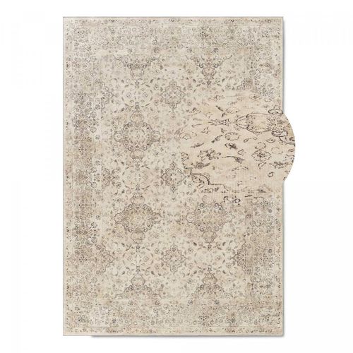 Tapis Salon 150 X 220 Cm Beige, Gris, Kilim Vintage, Motif Oriental, Charme Authentique