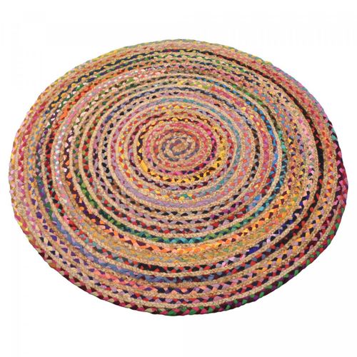 Tapis Rond 240x240 Rond Alana Rouge , Tapis Artisanal