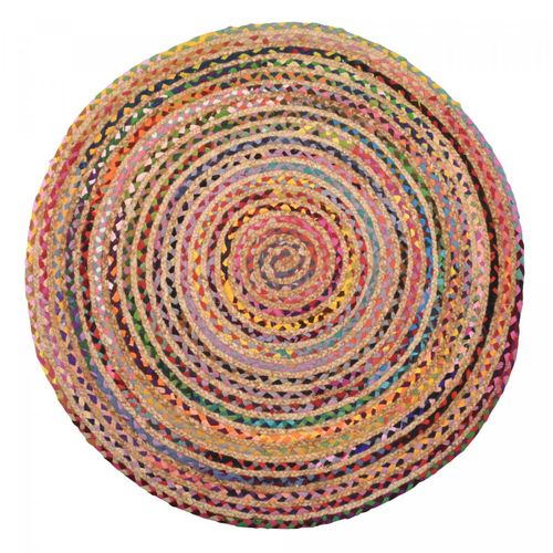 Tapis Rond 240x240 Rond Alana Rouge , Tapis Artisanal