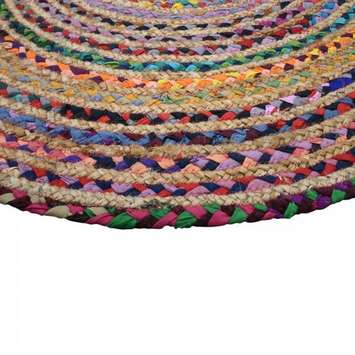 Tapis Rond 240x240 Rond Alana Rouge , Tapis Artisanal