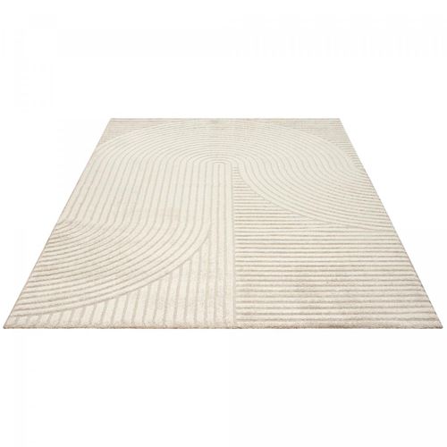 Tapis Couloir 80x300 Tissé Beige Rectangle Motif Simple Lyn9 B