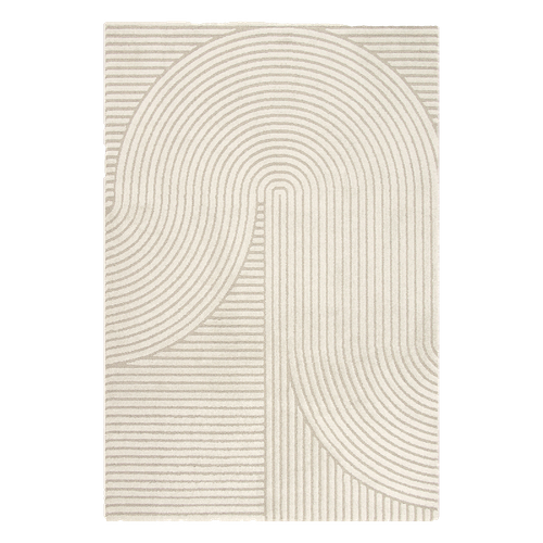 Tapis Salon 120x170 Tissé Beige Rectangle Motif Simple Lyn9 B