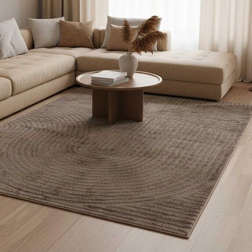 Tapis Bureau 140x200 Tissé Marron Rectangle Motif Simple Lyn9 B