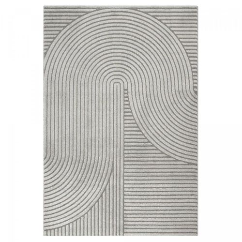 Tapis Entrée 80x150 Tissé Gris Rectangle Motif Simple Lyn9 B