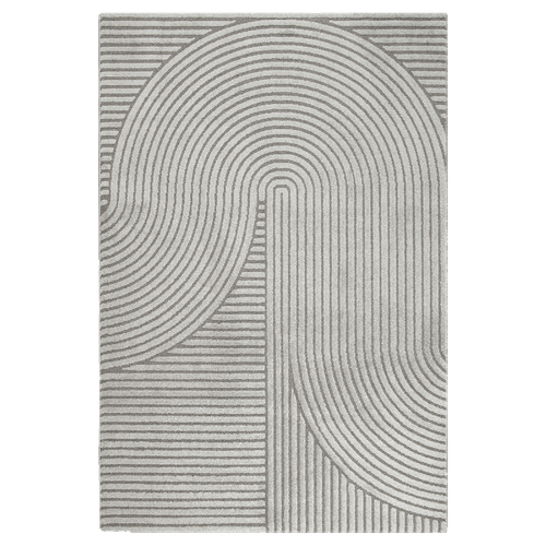 Tapis Entrée 80x150 Tissé Gris Rectangle Motif Simple Lyn9 B