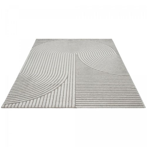 Tapis Salle à Manger 200x290 Tissé Gris Rectangle Motif Simple Lyn9 B