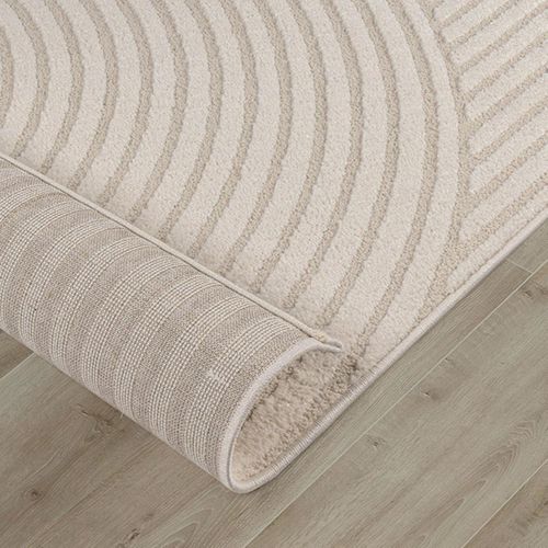 Tapis Chambre 120x170 Tissé Beige Rectangle Motif Simple Lyn9 Cernan