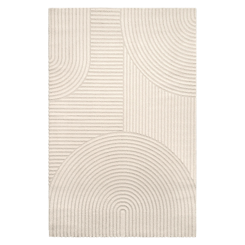 Tapis Salle à Manger 140x200 Tissé Beige Rectangle Motif Simple Lyn9 Cernan