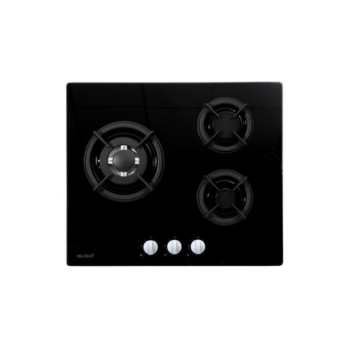 Tg3v-115/b - Plaque De Cuisson gaz 3 foyers Verre Noir