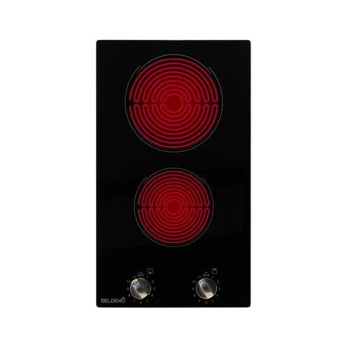 TV2v-152 - Plaque De Cuisson Vitrocéramique 2 Foyers Encastrable Avec Boutons De Contrôle - 3000w