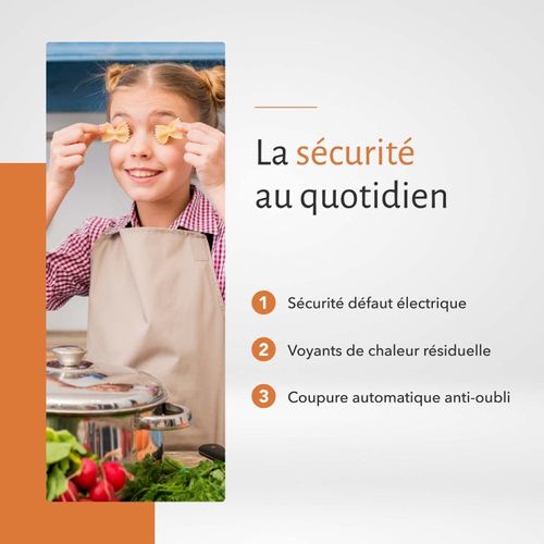 TV2v-152 - Plaque De Cuisson Vitrocéramique 2 Foyers Encastrable Avec Boutons De Contrôle - 3000w