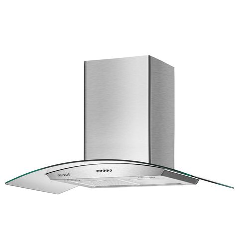 Hotte Decorative Murale 90 Cm - Verre Et Inox - 559 M3 - 200w - 60db