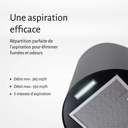 Hotte Ilot Aspirante Petrosia - Noir - Beldeko