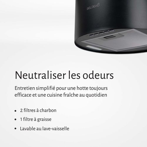 Hotte Ilot Aspirante Petrosia - Noir - Beldeko