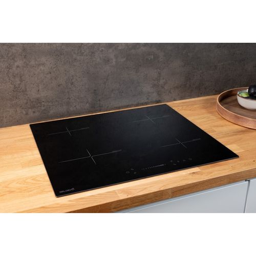 Plaque Induction Encastrable 4 Foyers, 8100 W, Slider Tactile Et Minuteurs