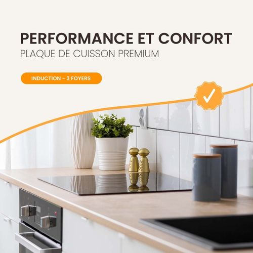 Plaque De Cuisson Encastrable à Induction - 3 Foyers, 6200 W Avec Minuteur Intégré
