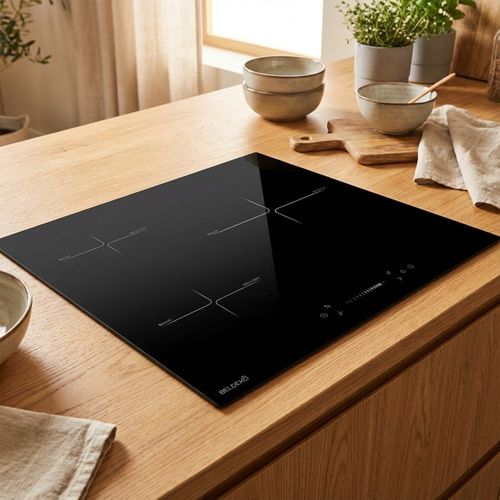 Plaque Induction Encastrable 3 Foyers - Puissance 7200w Avec Booster Et Commande Slider Intuitive