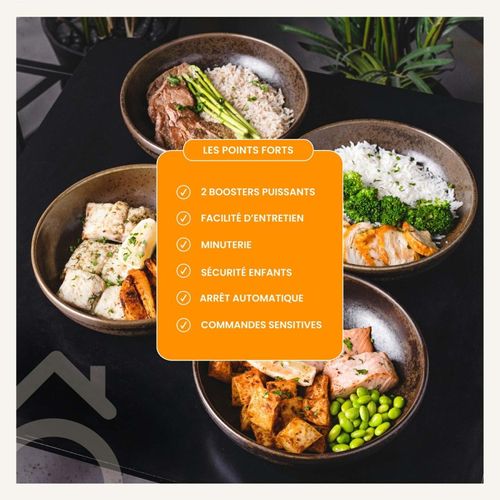 Beldeko - Plaque De Cuisson à Induction Domino Encastrable - 2 Foyers, 3600 W + 2 Boosters Pour Une