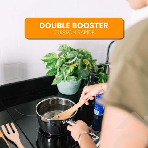 Beldeko - Plaque De Cuisson à Induction Domino Encastrable - 2 Foyers, 3600 W + 2 Boosters Pour Une