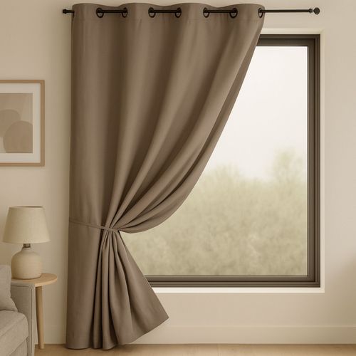 Rideau Occultant Ignifugé Non Feu M1 - 240x260 Cm - Taupe