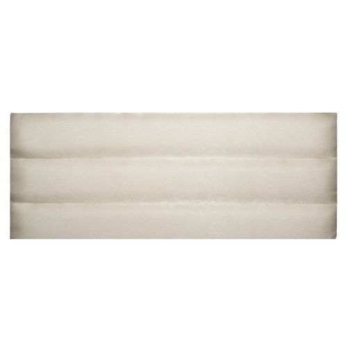 Tête De Lit à Bandes Horizontales En Velours Mat - 180x120 Cm - Blanc