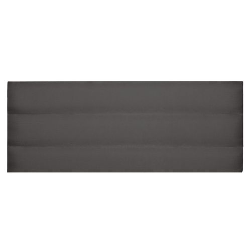 Tête De Lit à Bandes Horizontales En Velours Mat - 180x120 Cm - Gris Souris