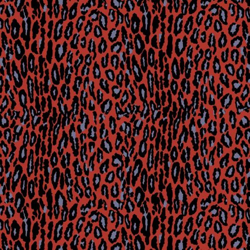 Tissu Extérieur Imprimé Léopard Coloré - 142 Cm - Rouge