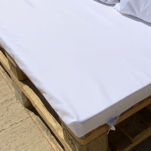 Housse D'assise Pour Salon Palette Tissus Ultra Résistant - 80x120x5 Cm - Blanc