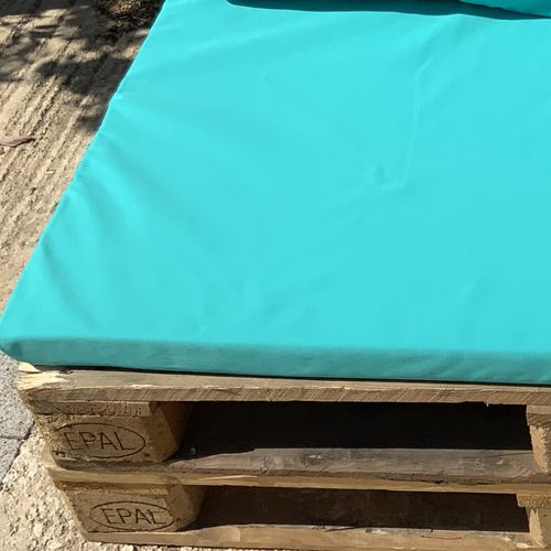 Housse D'assise Pour Salon Palette Tissus Ultra Résistant - 80x120x10 Cm - Turquoise