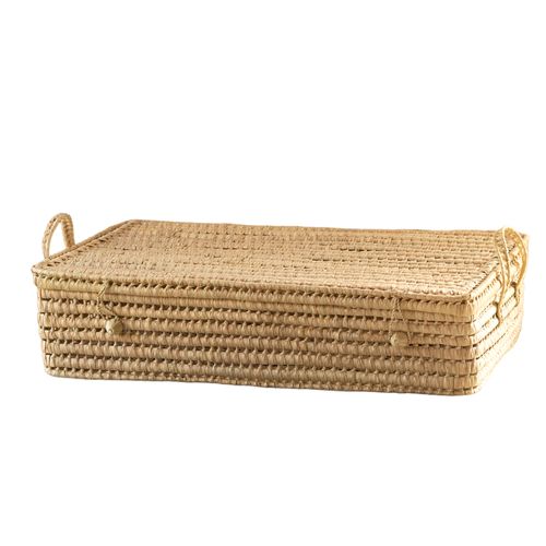 Malle Plate Dessous De Lit - 90x55x20 Cm - Naturel