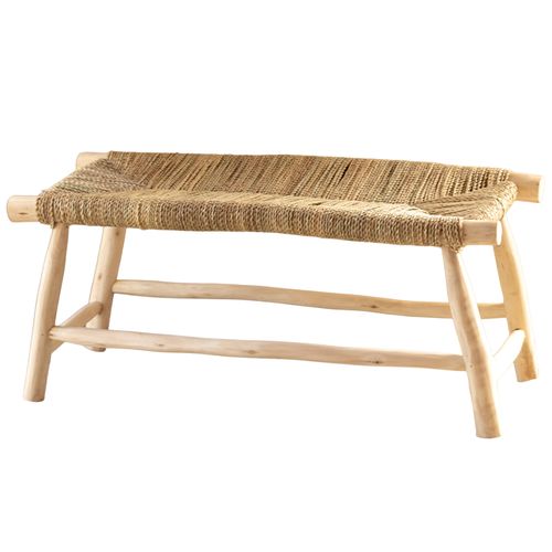 Banc Bois Naturel Japandi - 40x100 Cm - Naturel
