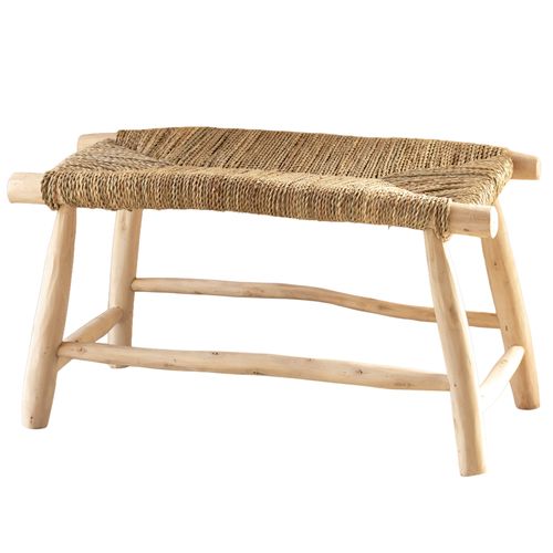 Banc Bois Naturel Japandi - 40x80 Cm - Naturel
