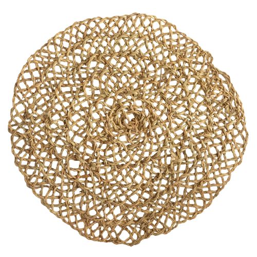 Dessous De Plat Fibre De Palmier Ajouré - 35 Cm - Naturel