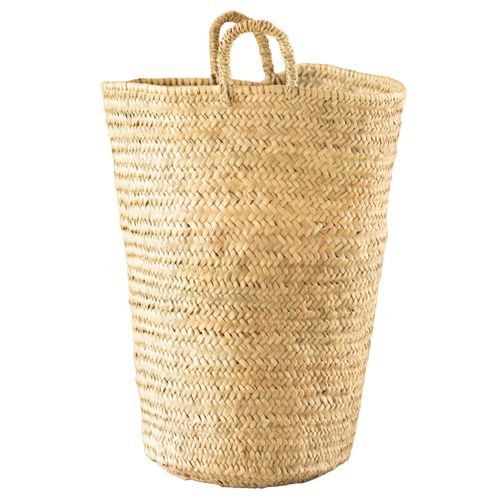 Grand Panier En Feuilles De Palmier Avec Anse - 35x55 Cm - Naturel