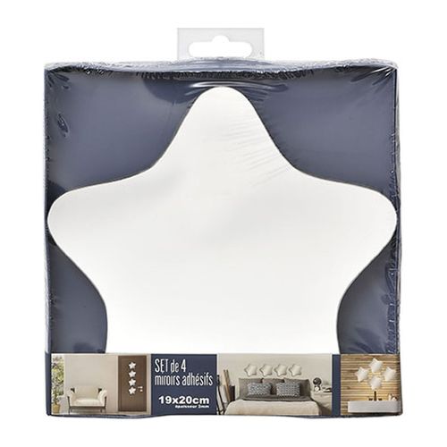 Set De 4 Miroirs Adhésifs Étoiles En Verre 20 X 19 Cm