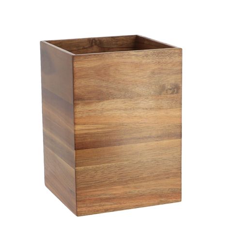 Poubelle De Salle De Bain 7.5l En Bois D'acacia