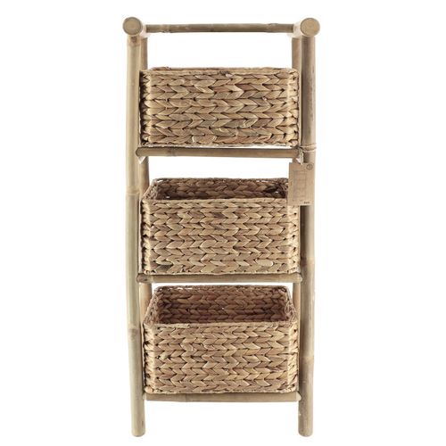 Etagère Canne De Bambou 3 Paniers Jacinthe