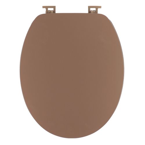 Abattant Wc En Bois Caramel Et Assise Façon Acacia Avec Kit De Fixation