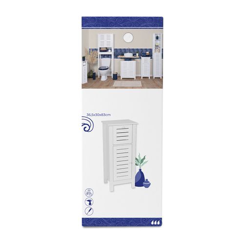 Meuble Bas 1 Porte 1 Tiroir Blanc Santorin