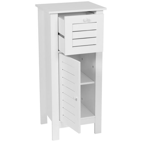 Meuble Bas 1 Porte 1 Tiroir Blanc Santorin