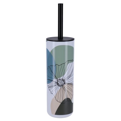 Brosse Wc Avec Support Déco Flowers Bleu Et Vert