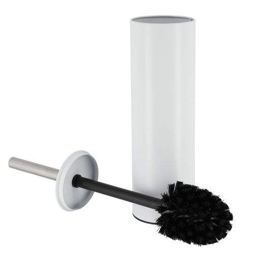 Brosse Wc Avec Support En Acier Inoxydable Blanc